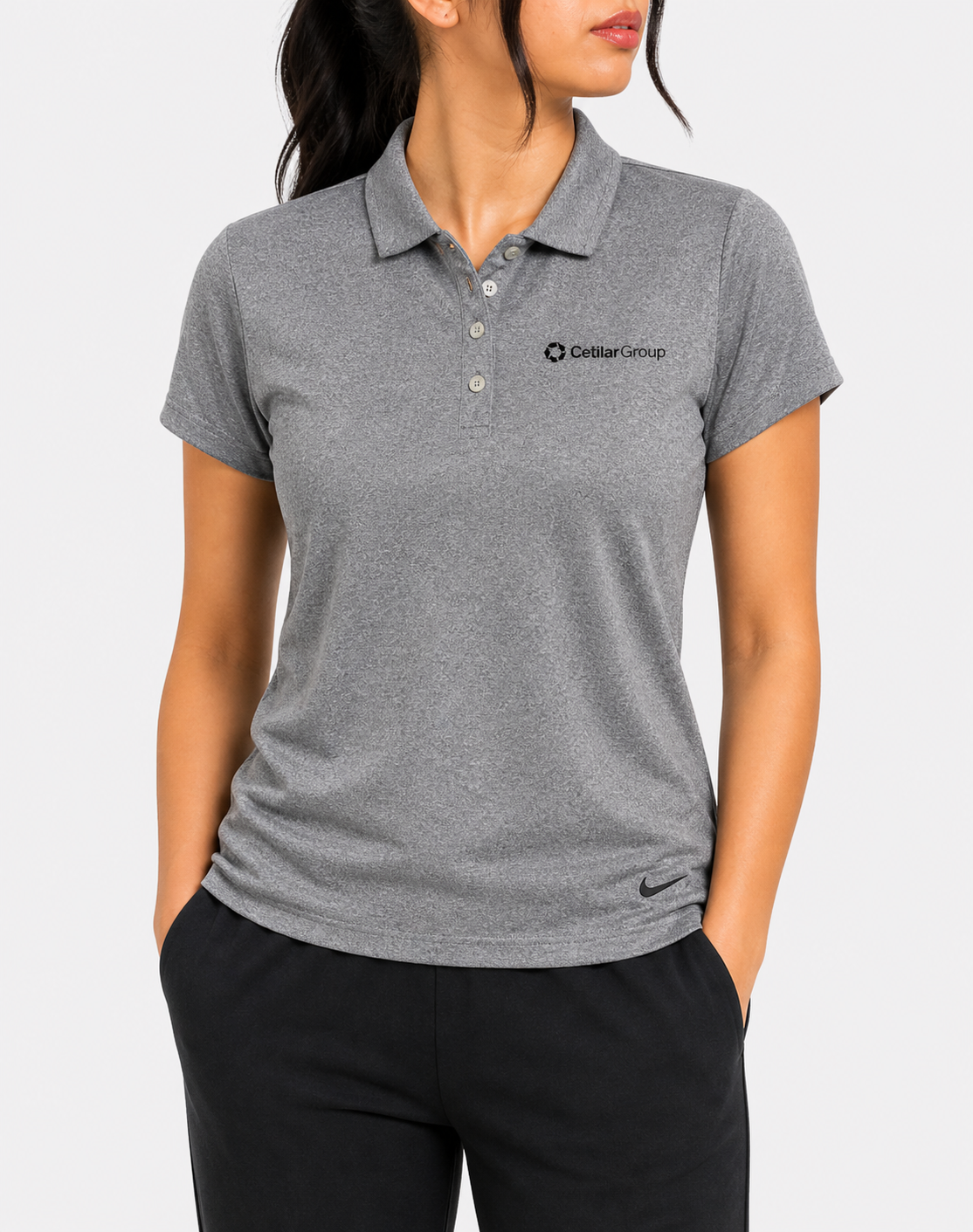 Nike Golf Women Sport Gray Polo T Shirt