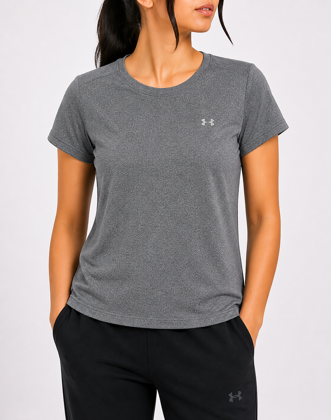 Under Armour Women Sport Gray T Shirt