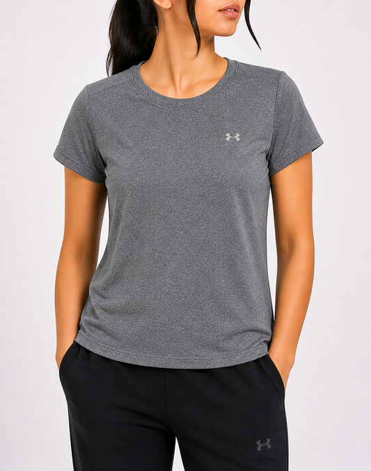 Under Armour Women Sport Gray T Shirt