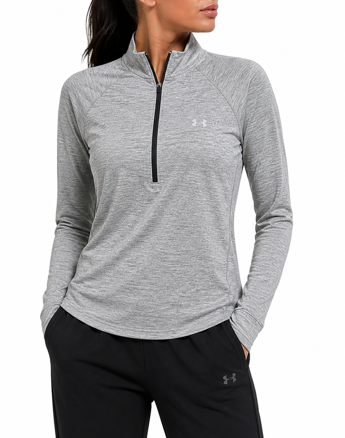Under Armour Women Sport Gray T Shirt