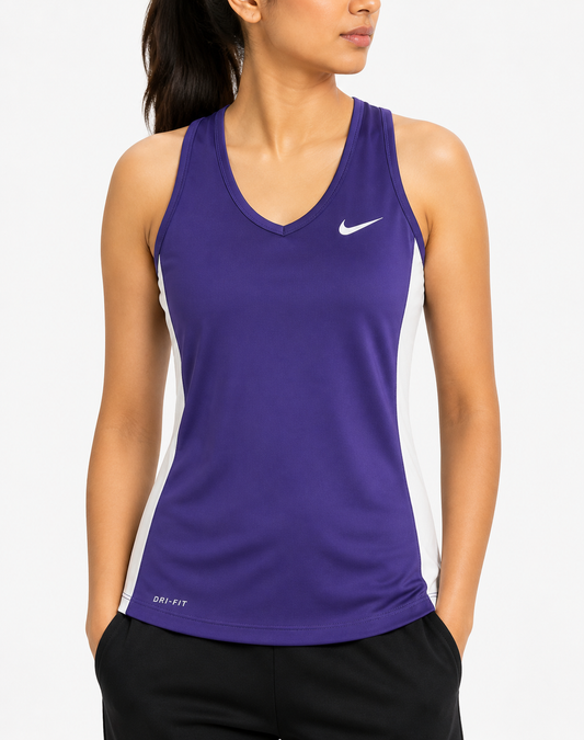 Nike Dir Fit  Women Sport Purple Vest T Shirt