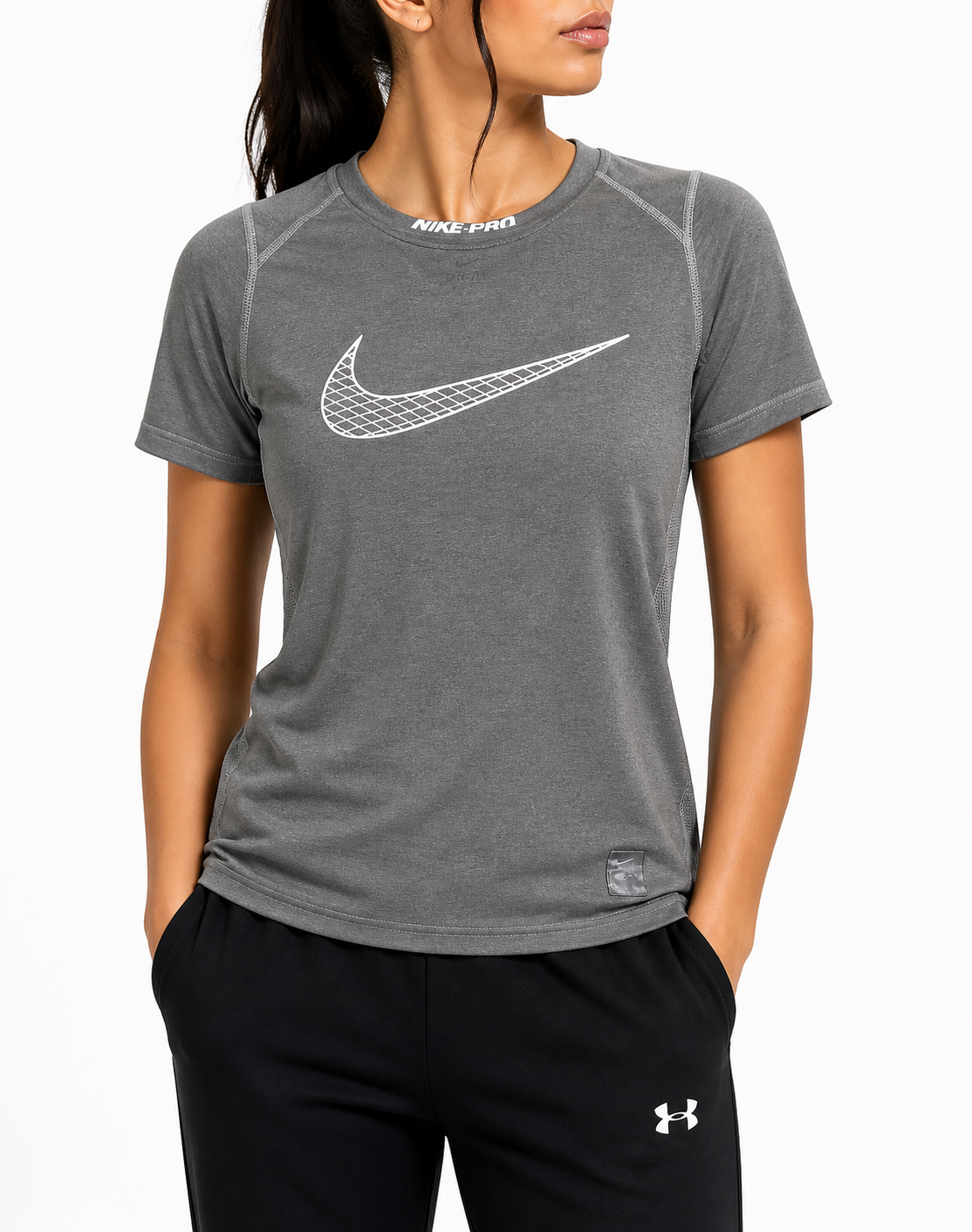 Nike Pro Women Sport Gray T Shirt – Preloved Labels