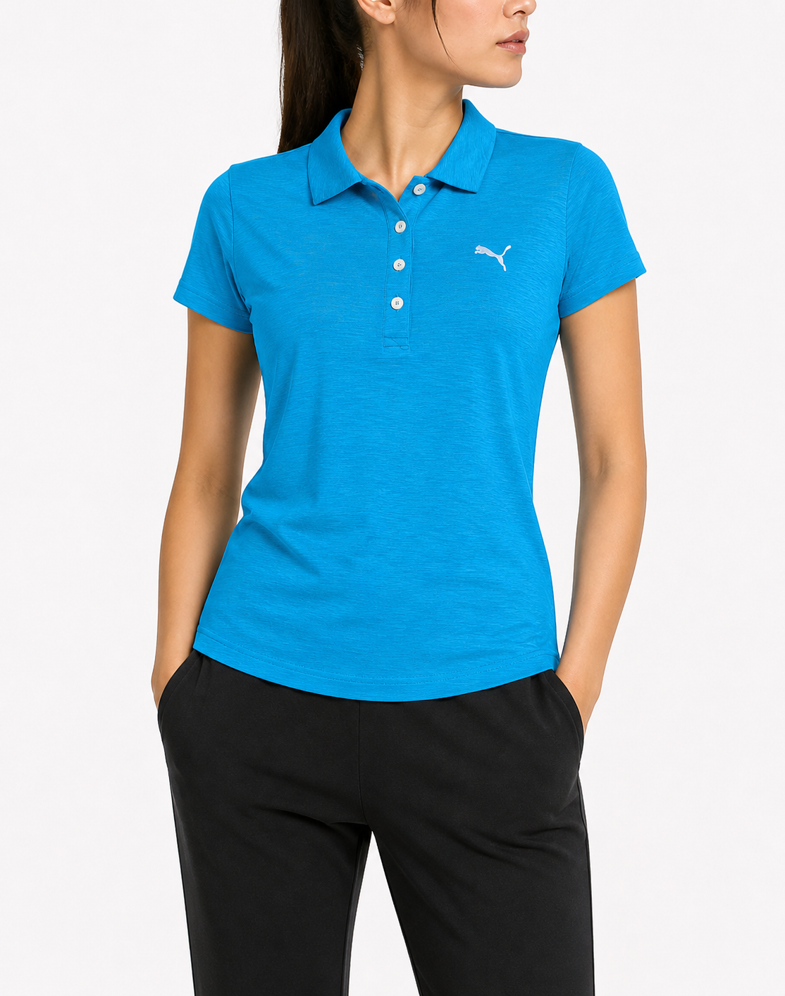Puma Women Sport Blue Polo T Shirt – Preloved Labels