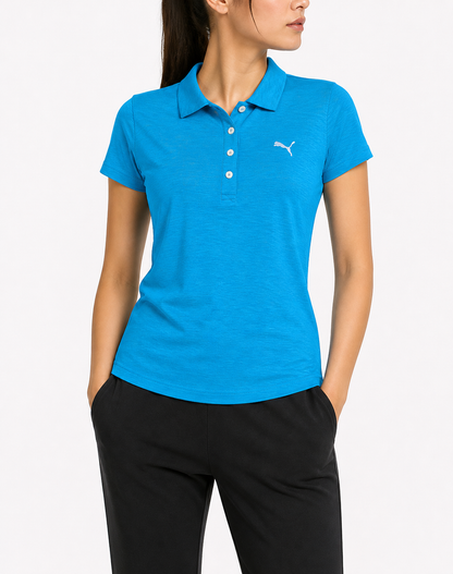 Puma Women Sport Blue Polo T Shirt – Preloved Labels
