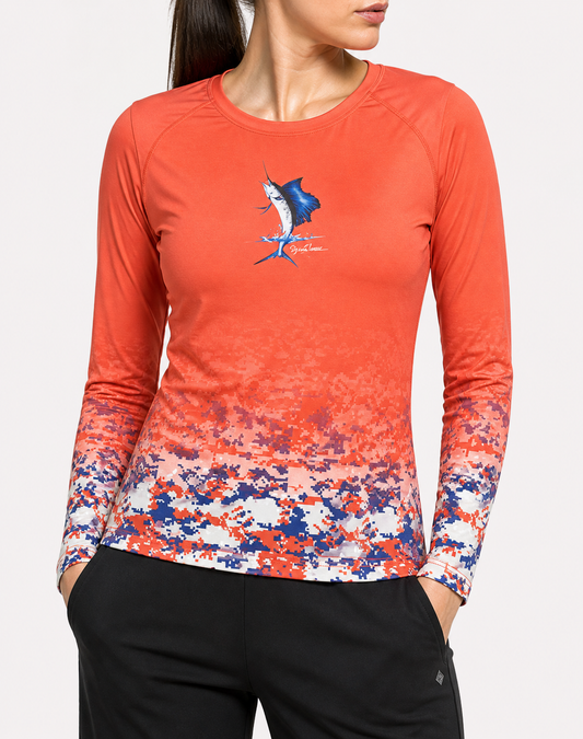 Jansen Women Sport Orange T Shirt