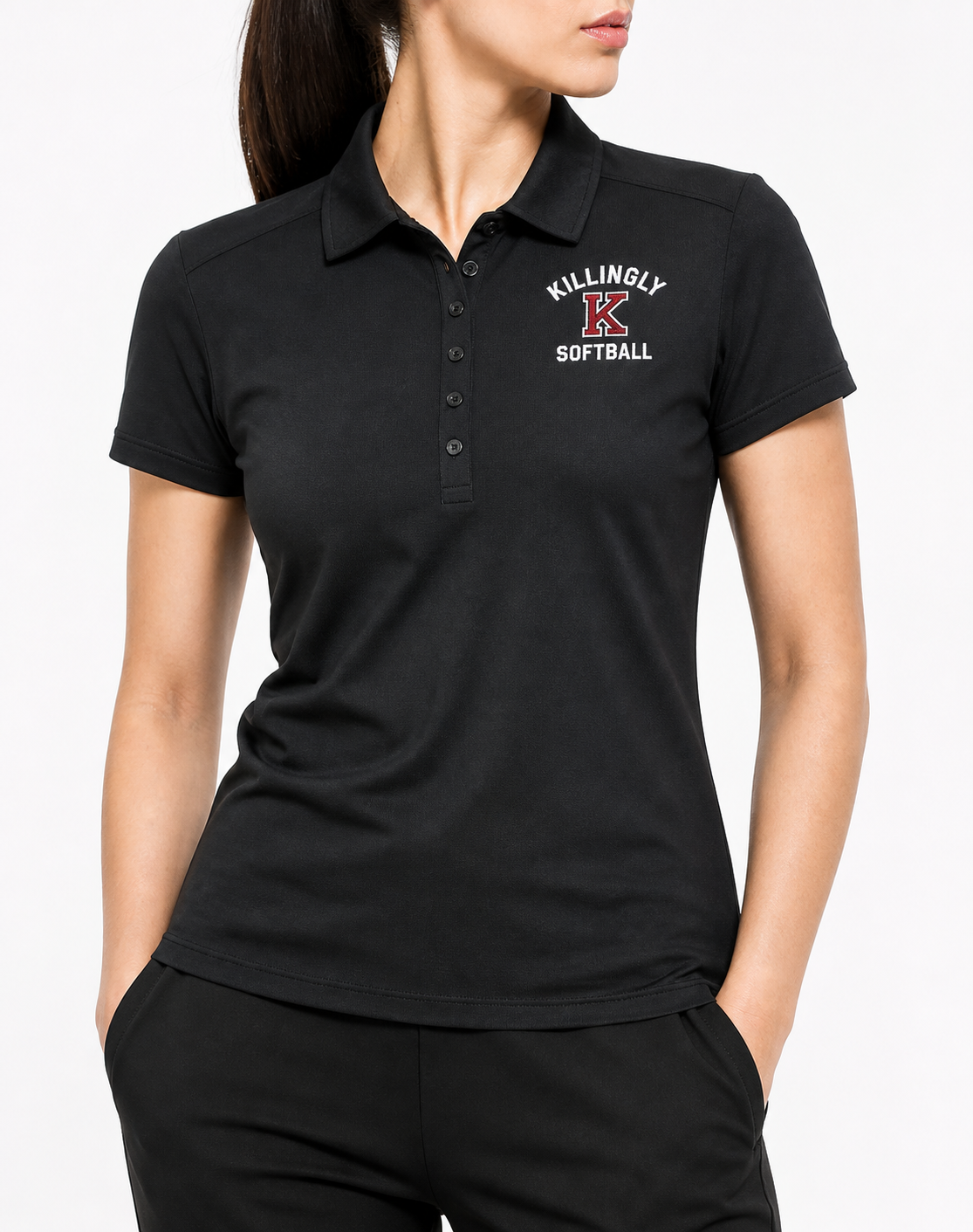 Under Armour Women Sport Black Polo T Shirt