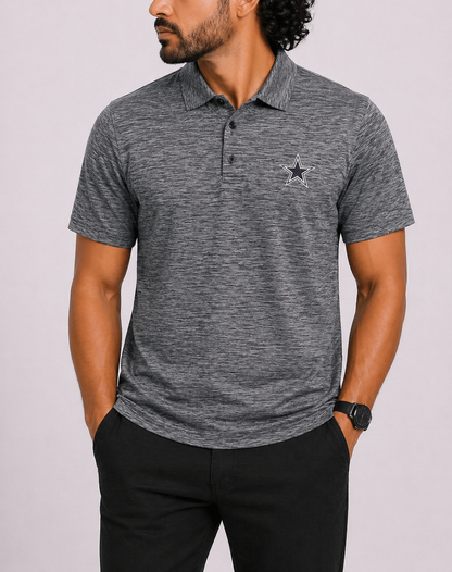 Dallas Cowboys Men Sport Gray Polo T Shirt