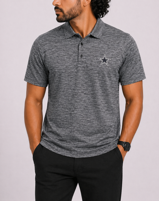 Dallas Cowboys Men Sport Gray Polo T Shirt