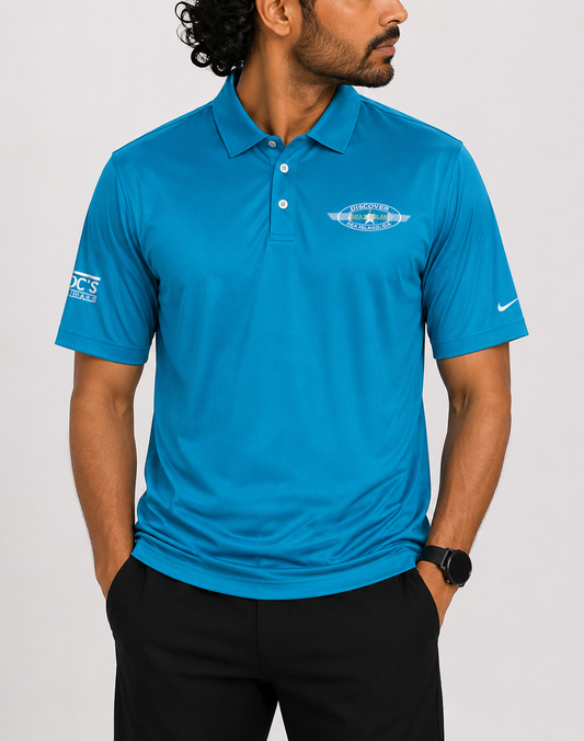 Nike Golf Men Sport Blue Polo T Shirt