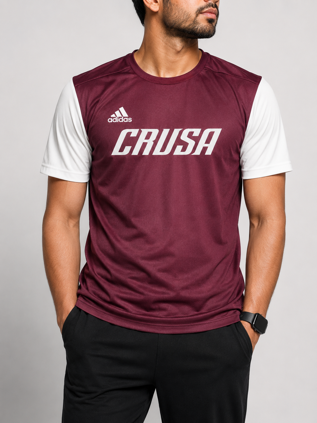 Adidas Men Sport Maroon T Shirt