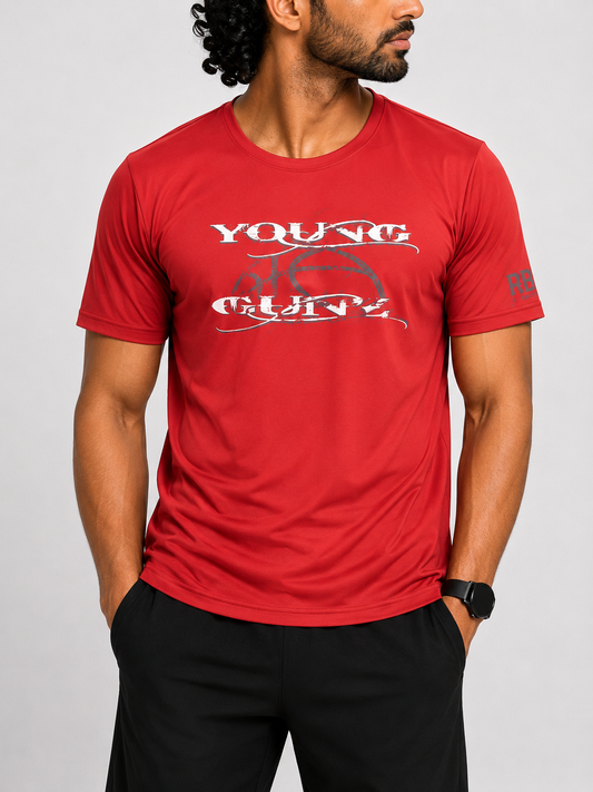A4 Men Sport Red T Shirt