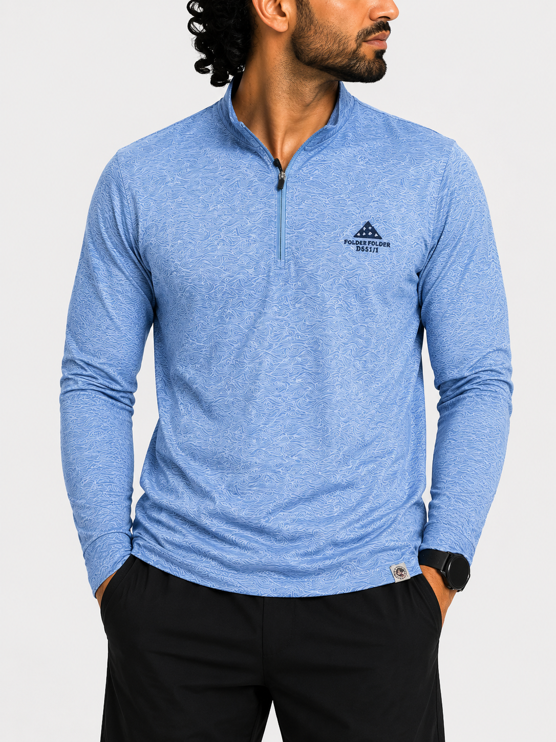 Flag & Anthem Men Sport Blue Polo T Shirt