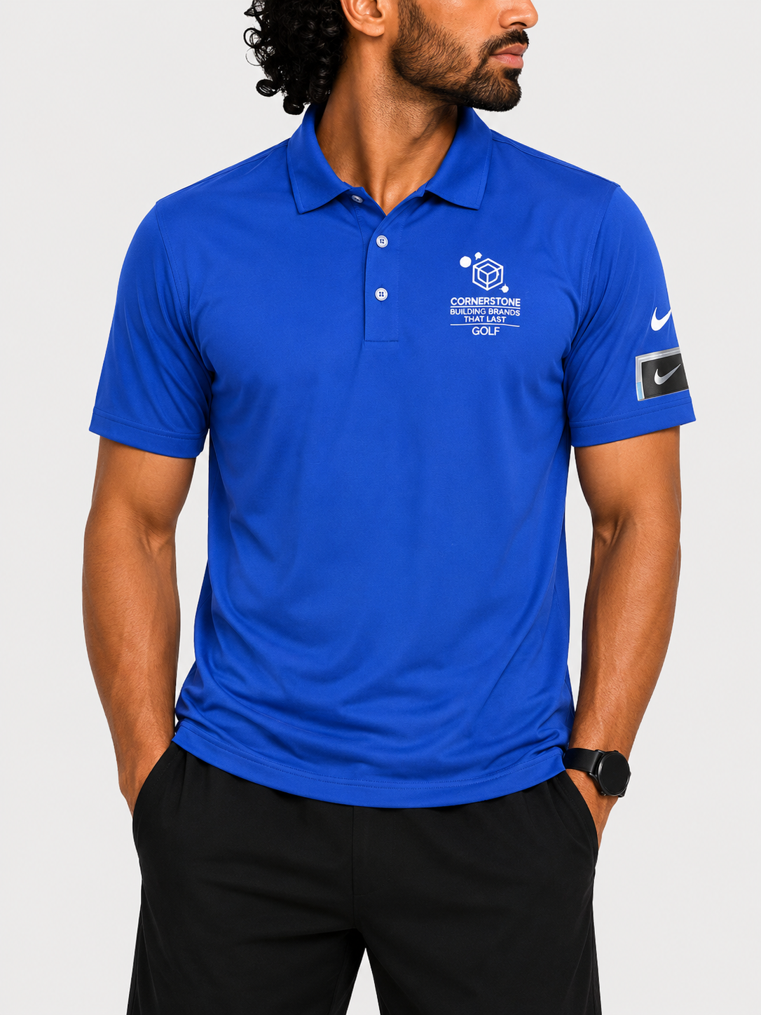 Nike Golf Men Sport Blue Polo T Shirt