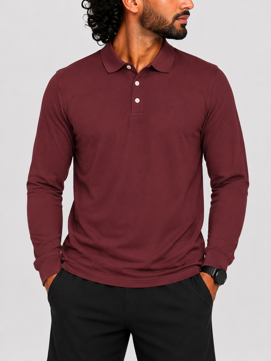 George Men Sport Maroon Polo T Shirt