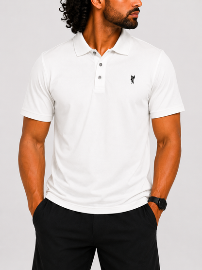 Ashworth Men Sport White Polo T Shirt