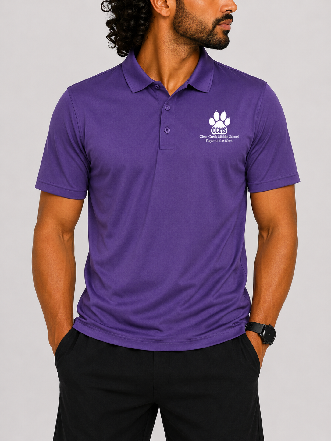 Magcomsen Men Sport Purple Polo T Shirt