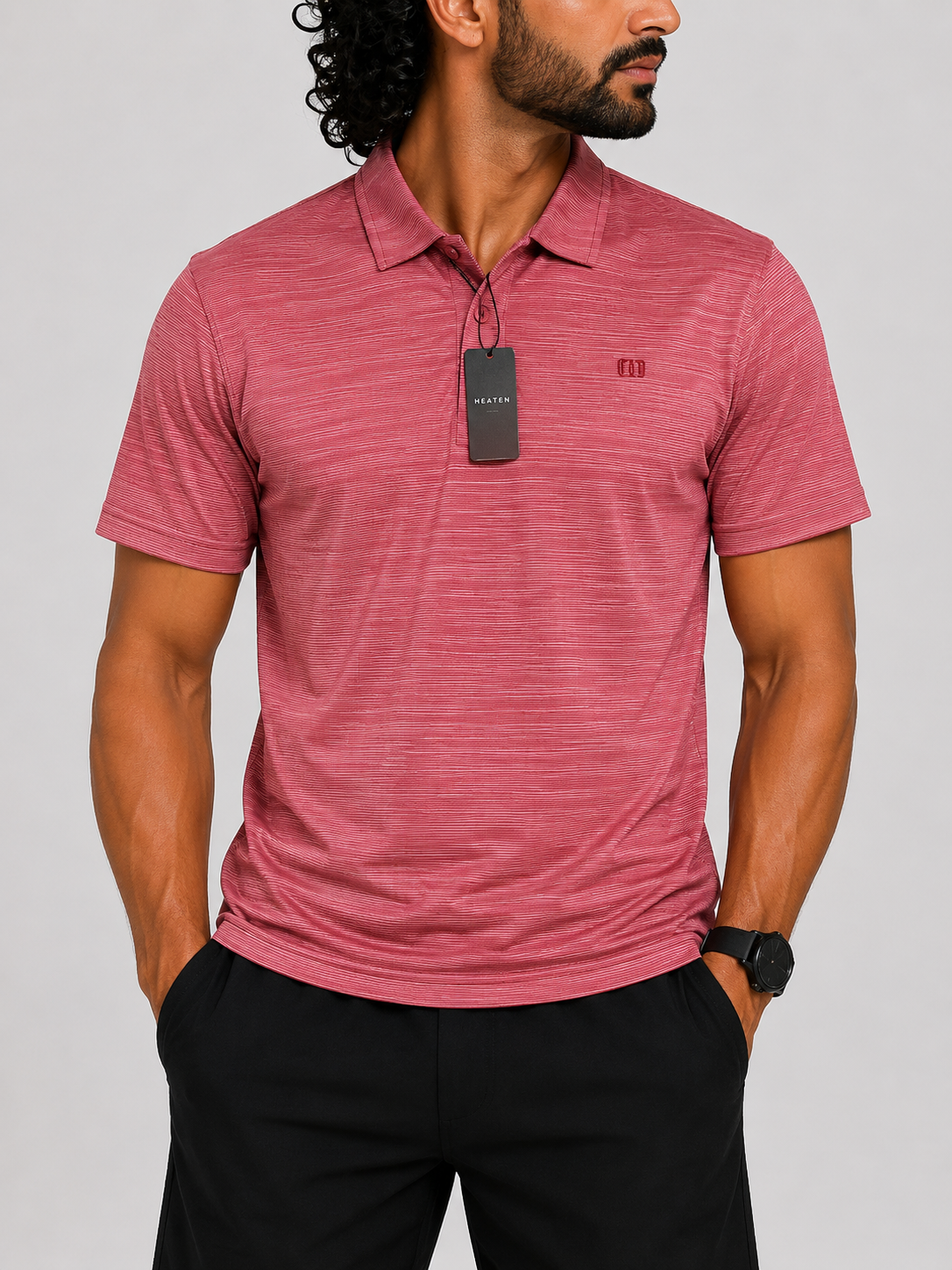 Travis Mathew Men Sport Red Polo T Shirt