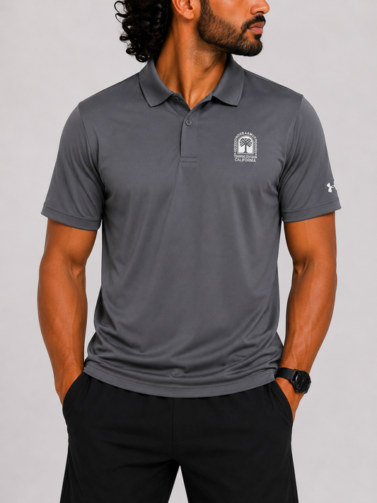 Under Armour Men Sport Gray Polo T Shirt