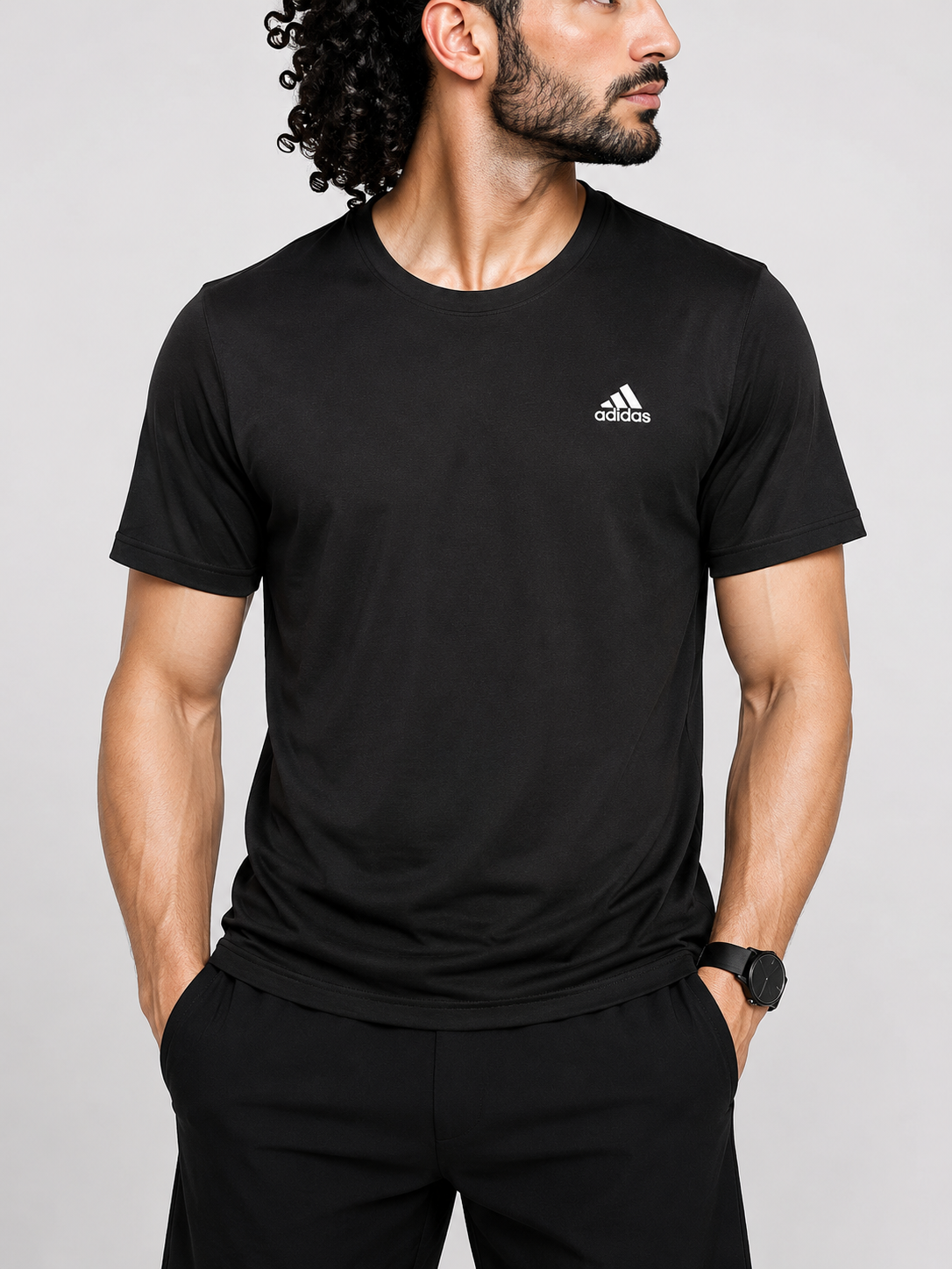 Adidas Men Sport Black T Shirt