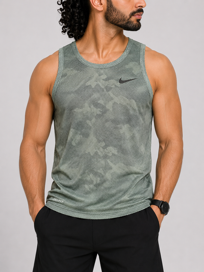 Nike Dri Fit Men Sport Gray Vest T Shirt