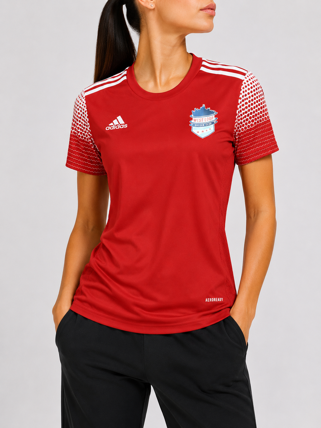 Adidas Women Sport Red T Shirt