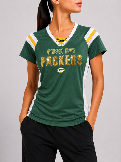 NFL Women Sport Green T Shirt
