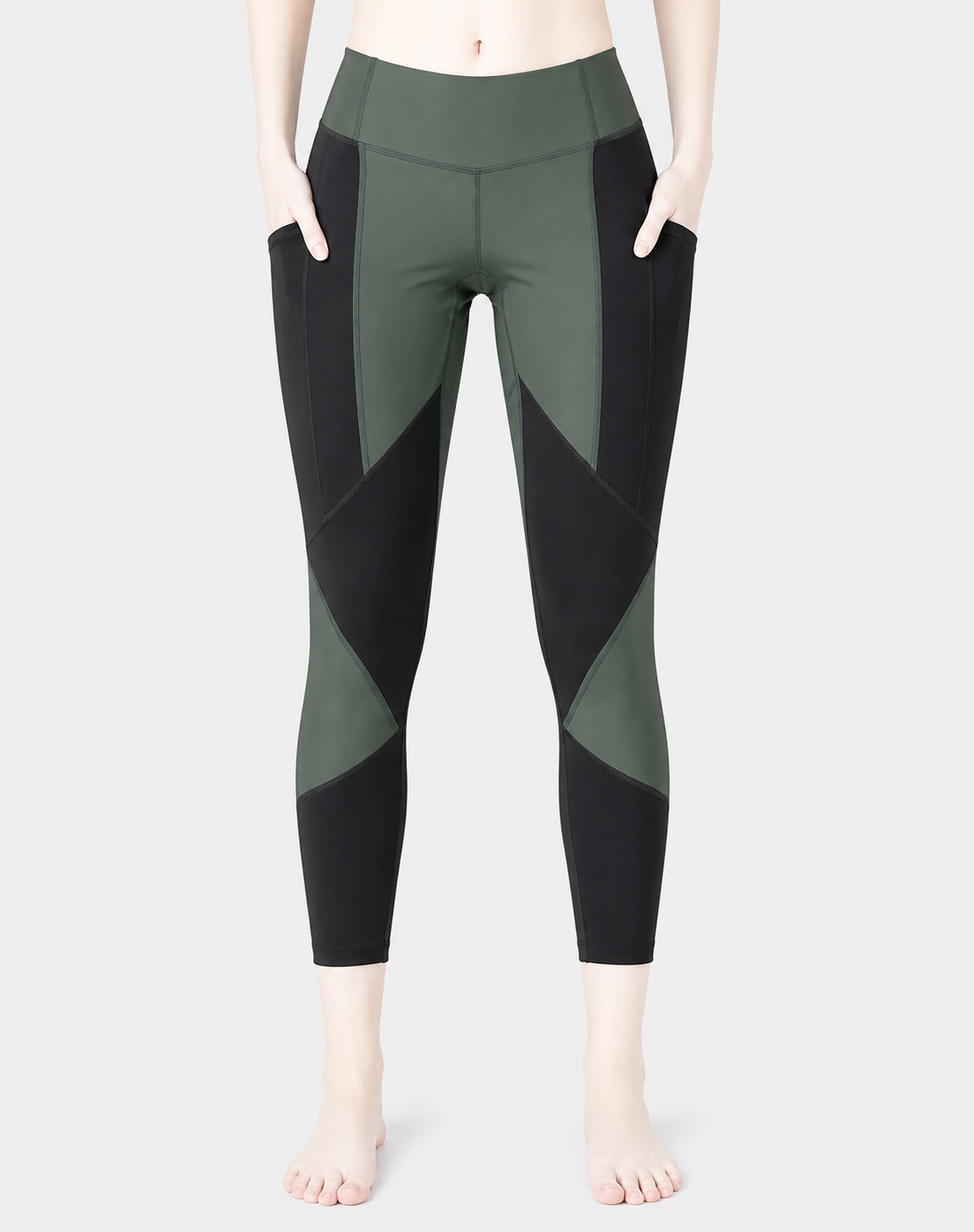 Champion Women Green Sport Tights