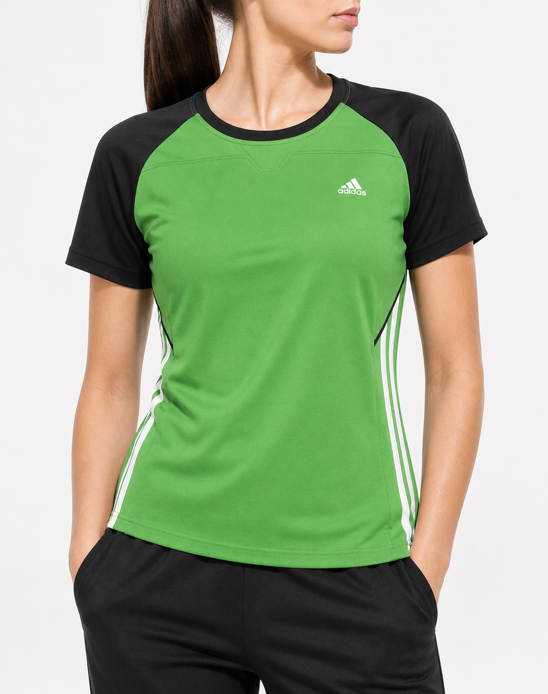 Adidas Women Sport Green T Shirt