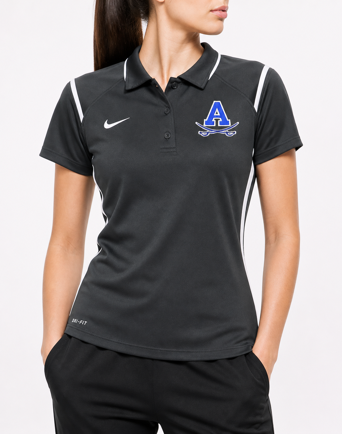 Nike Dri Fit Women Sport Gray Polo T Shirt – Preloved Labels