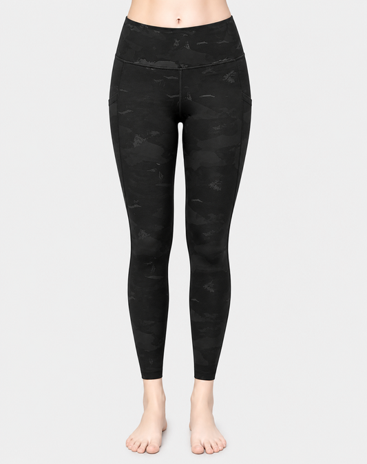 Colorfulkoala Women Black Sport Tights