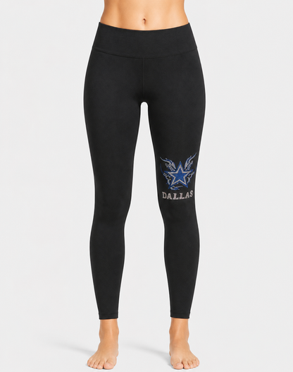 Dallas Women Black Sport Tights