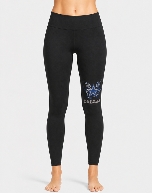 Dallas Women Black Sport Tights