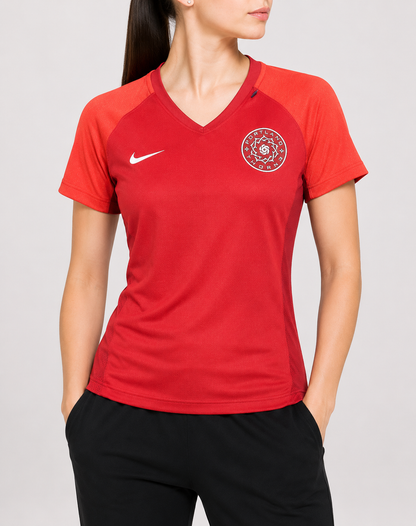 Nike Dri Fit Women Sport Red T Shirt