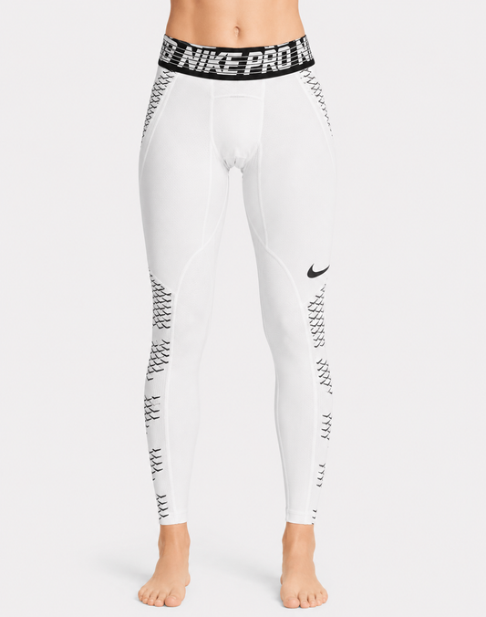 Nike Pro Women White Sport Tights