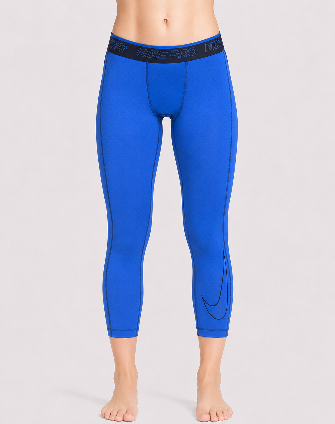Nike Dri Fit Women Blue Sport Tights