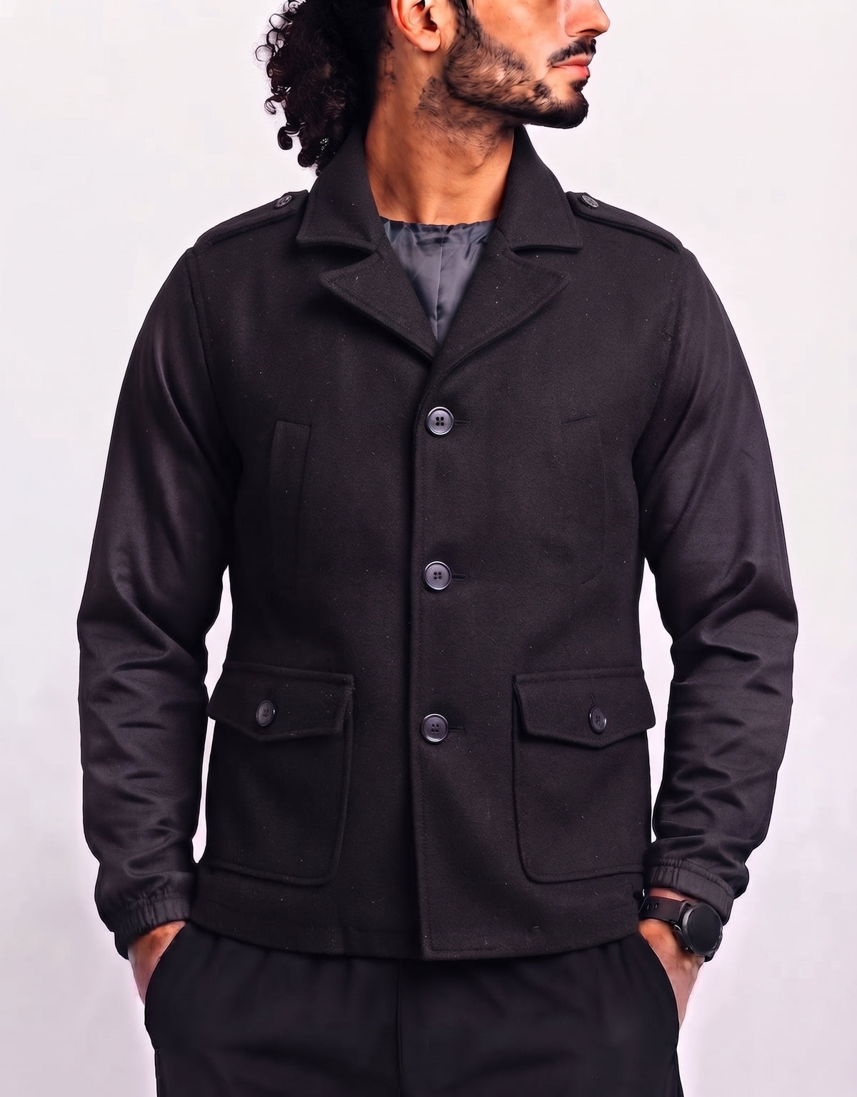 Guess Men Black Coat