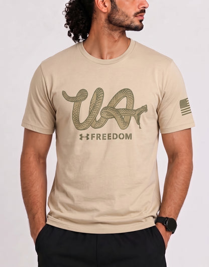 Under Armour Men Cream Cotton T Shirt 2XL