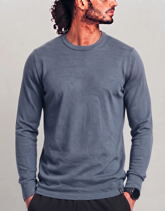 Hollister Men Cotton Gray Sweatshirt XL