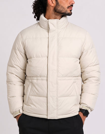 Reebok Men Puffer Cream Jacket