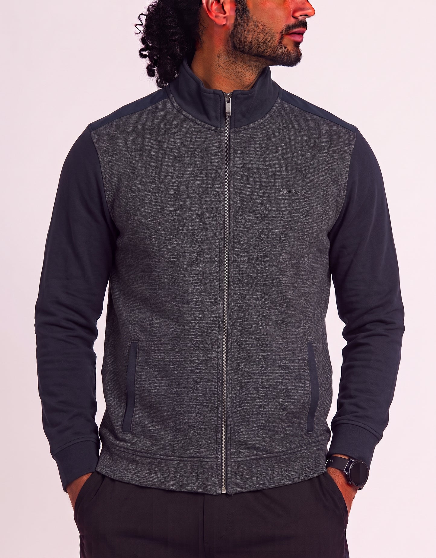 Calvin Klein Men Cotton Blue Zipper M