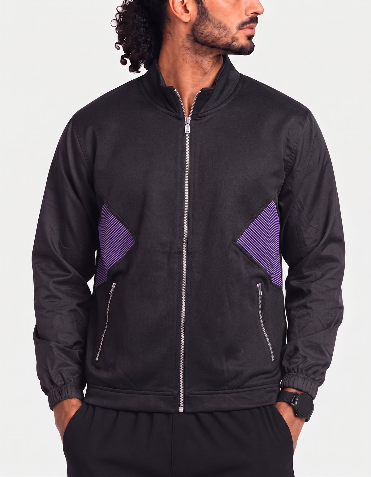 Champion Men Sport Black Zipper L