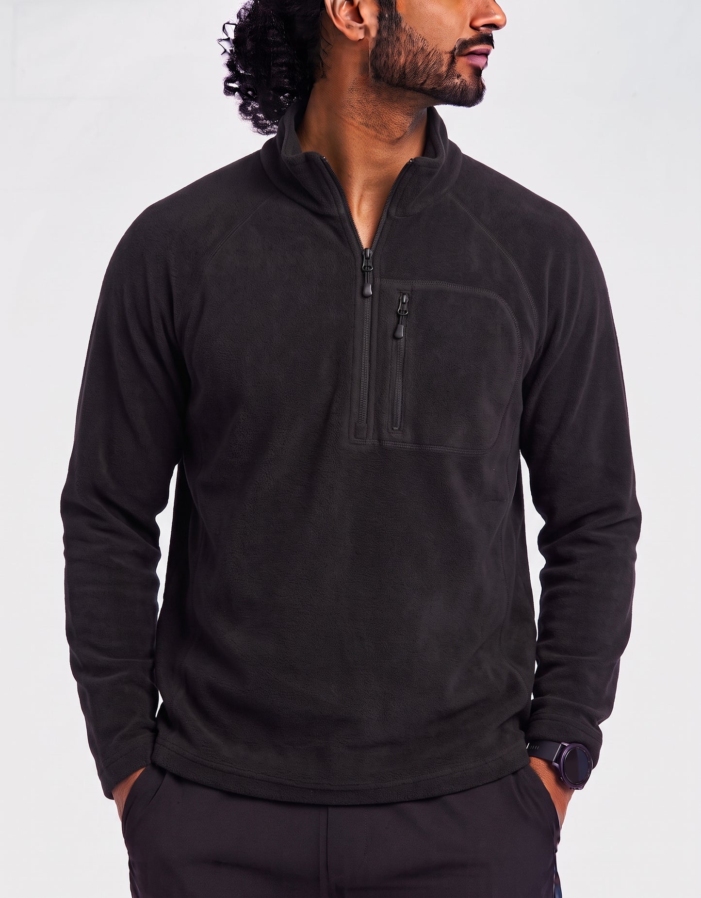 Starter Men Cotton Fleece Black Sweatshirt L