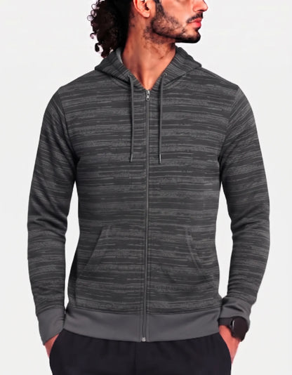 Xersion Men Cotton Gray Zipper L