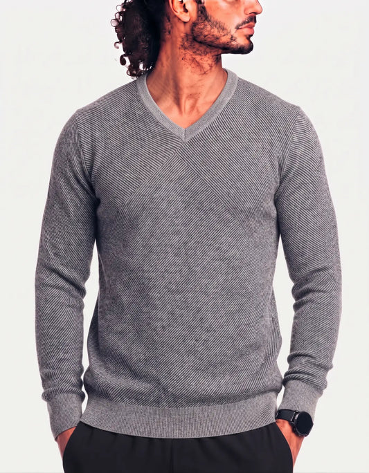 Marc Anthony Men Cotton Gray Sweater XL