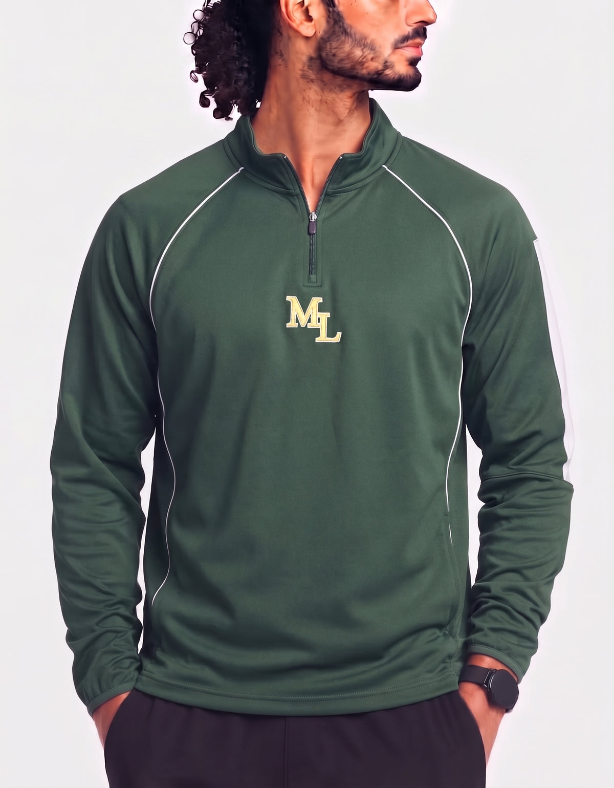 Majestic men green windbreaker, Large, 25–26 in chest — product image 1