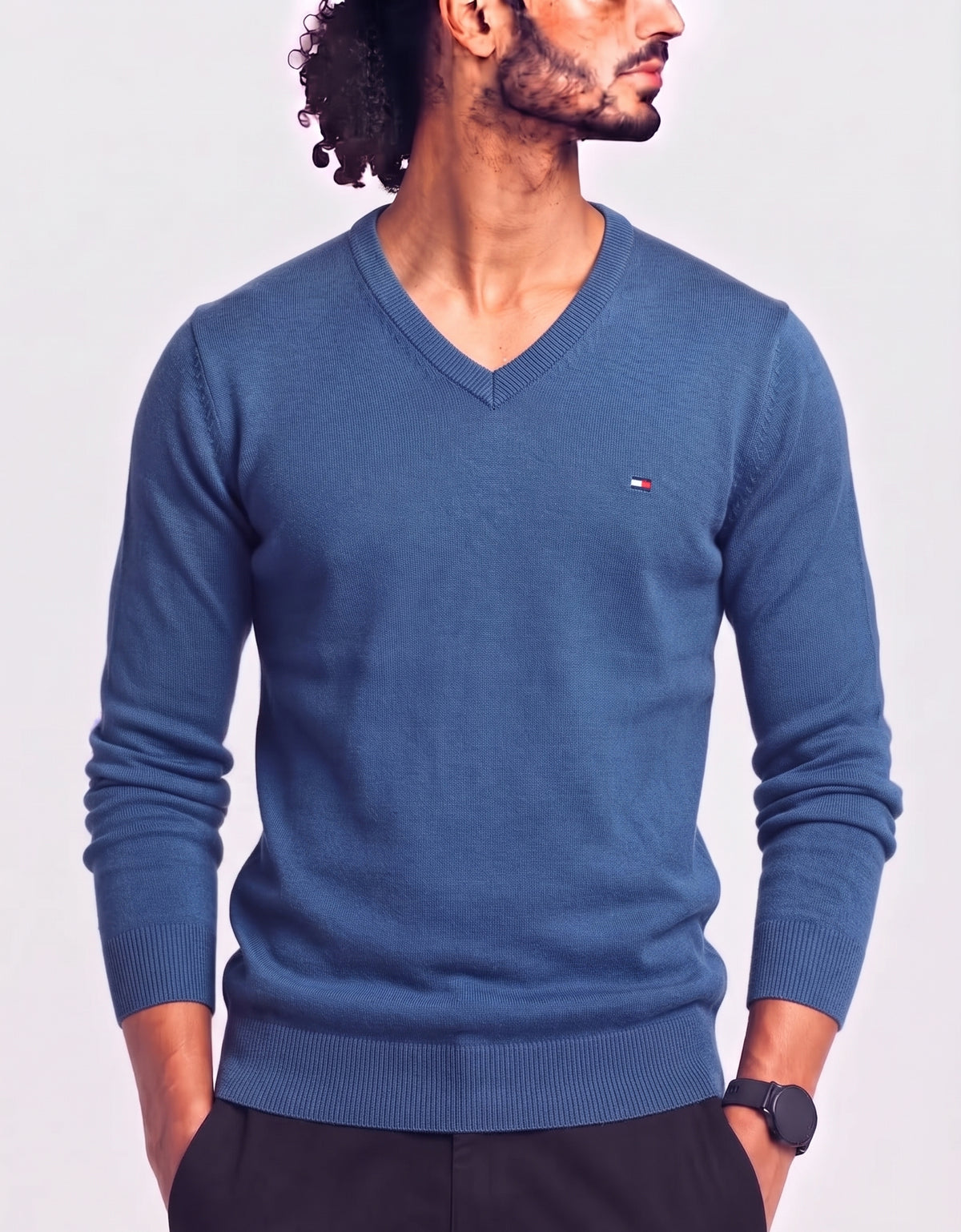 Tommy Hilfiger Men Blue Sweater L
