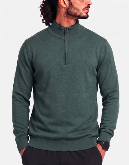 Nautica Men Arylic Green Sweater 3XL