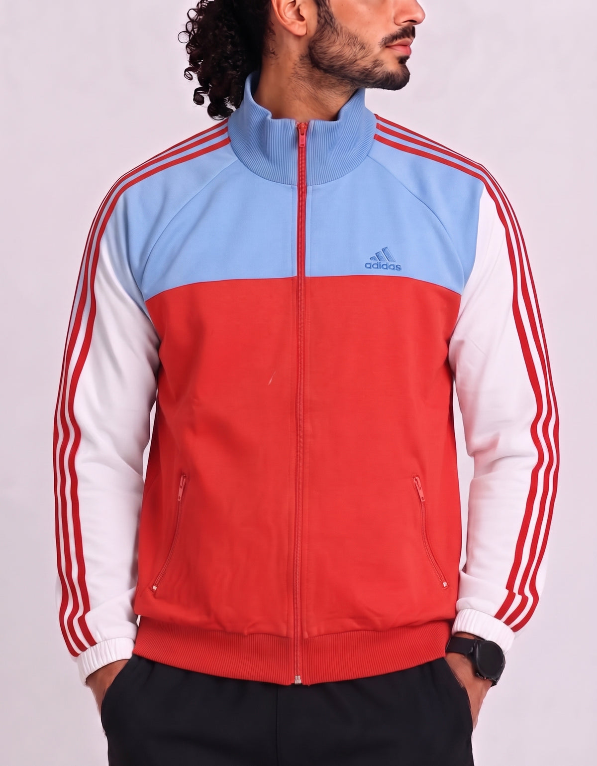 Adidas Men Sport Red Windbreaker