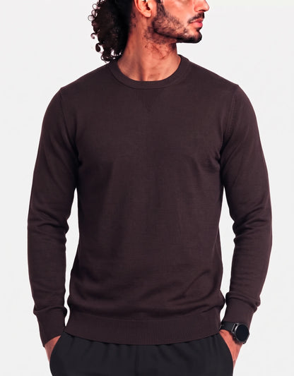 Goodthreads Men Merino Wool Black Maroon Sweater L