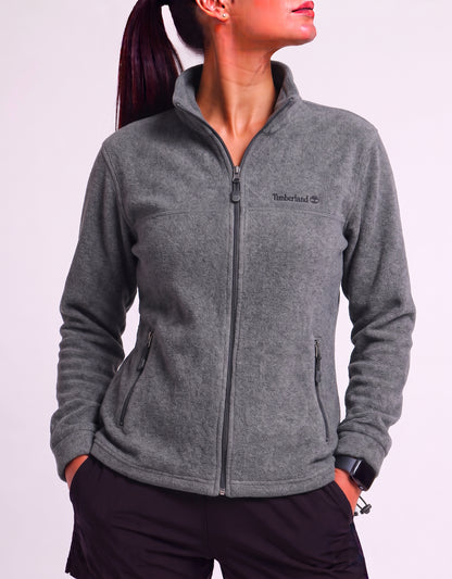 Timberland Women Cotton Fleece Gray Zipper M